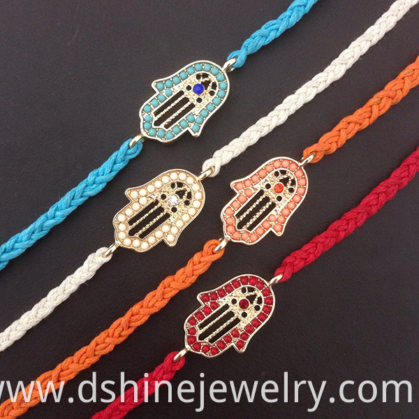 Hamsa Evil Eye Shape Women Bracelet Jewelry